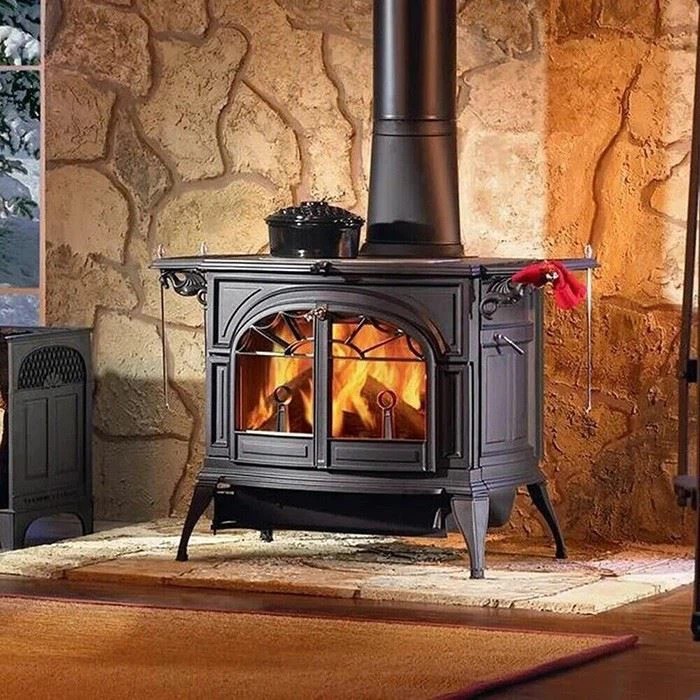 Antique Cast Iron Stove Indoor Fireplace