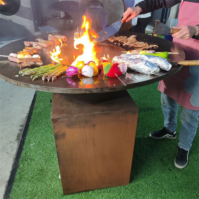 Parrilla de barbacoa de acero corten exterior oxidado de mejor rendimiento