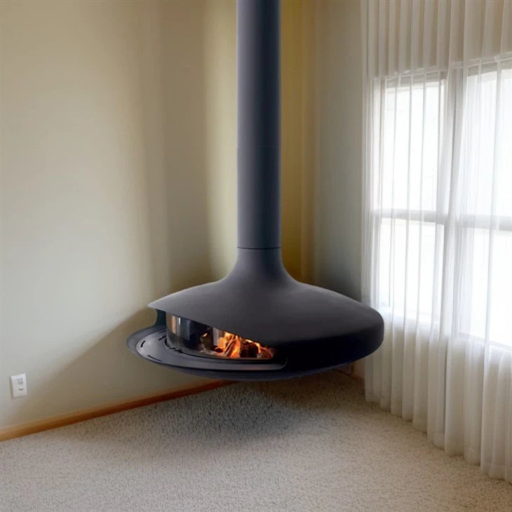 Chimenea colgante de diseño moderno de color negro
