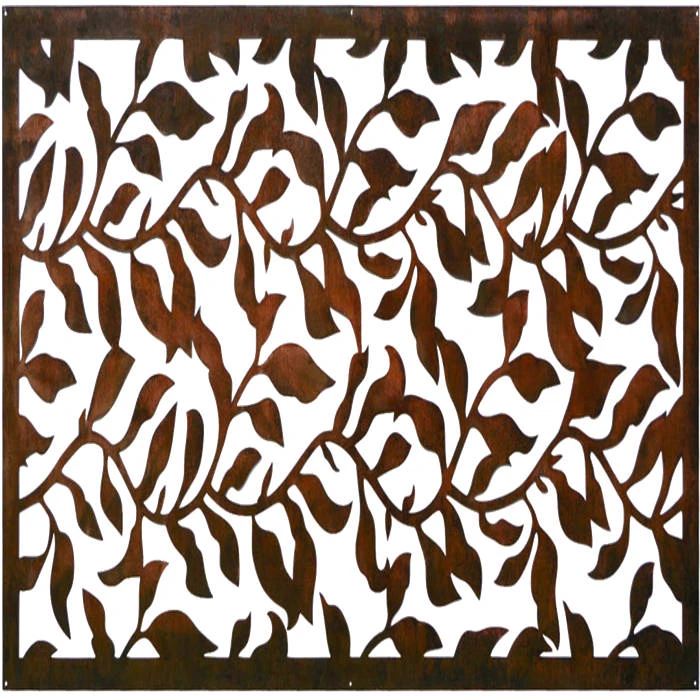Panel de pantalla de acero corten para jardinería