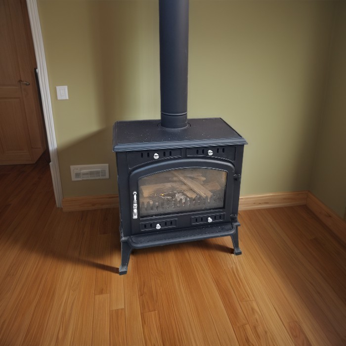 Modern Indoor Wood Burning Fireplace