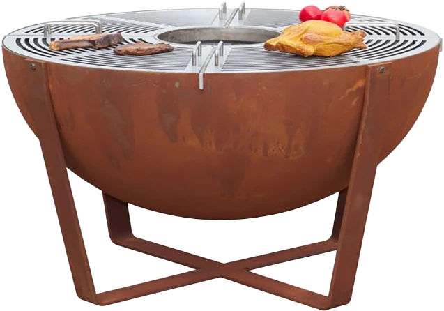 Parrilla de barbacoa de acero corten para cocinar al aire libre