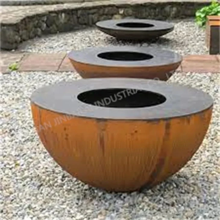 Barbacoa de acero corten Brasero oxidado
