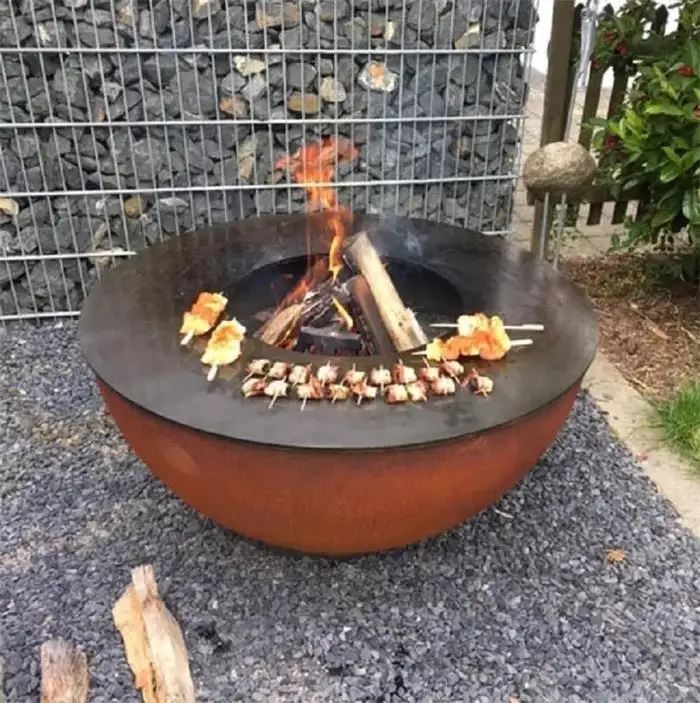 Placa de parrilla de barbacoa de madera comercial para patio