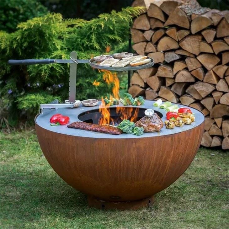 Wood Fired Outdoor Barbecue Grill