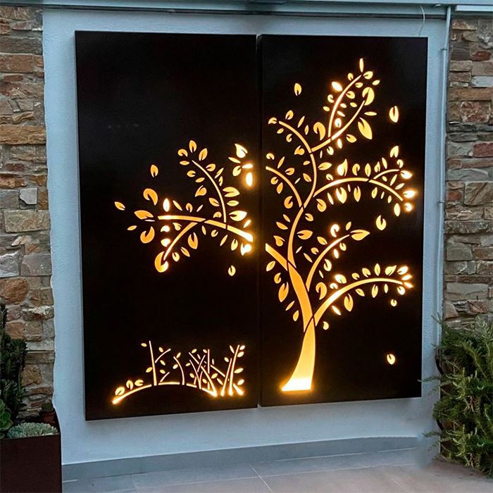 Mamparas decorativas de acero corten