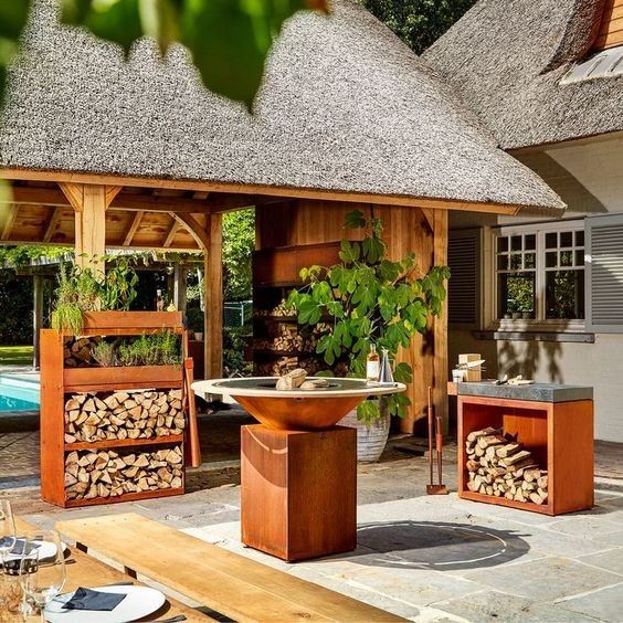 Wood Barbecue Plancha Grill